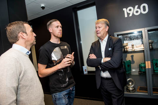 Allan Kuhn, Pontus Jansson och Åge Hareide på plats i MFF