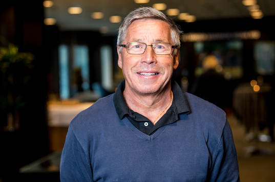 Roy Andersson på plats i MFF museet innan fotbollsmatchen