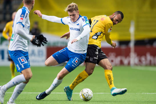 Elfsborgs Issam Jebali och Norrköpings Eric Smith