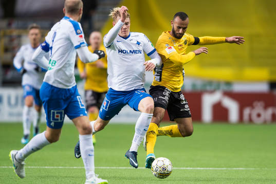 Elfsborgs Issam Jebali och Norrköpings Eric Smith