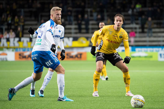 Elfsborgs Viktor Prodell och Norrköpings Filip Dagerstål
