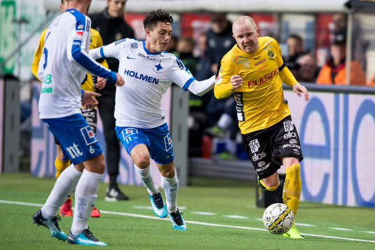 Elfsborgs Simon Lundevall och Norrköpings David Moberg