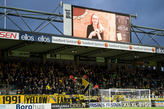 Teckentolk på storbildsskärmen
