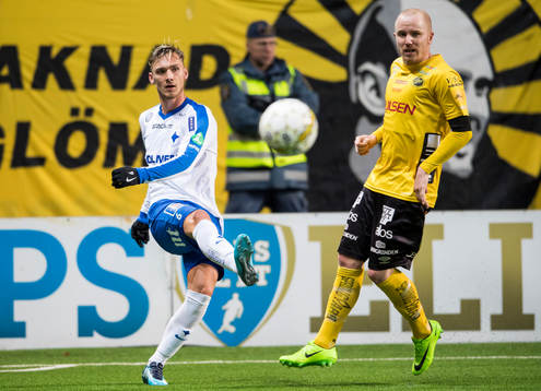 Norrköpings Linus Wahlqvist och Elfsborgs Simon Lundevall