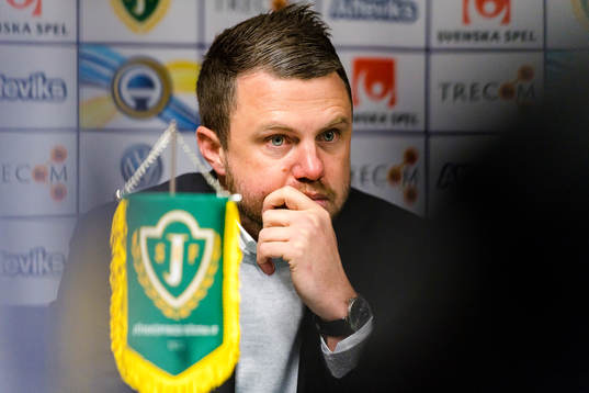 Jönköpings tränare Jimmy Thelin deppar
