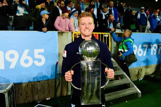 Malmö FFs Anders Christiansen jublar med Lennart