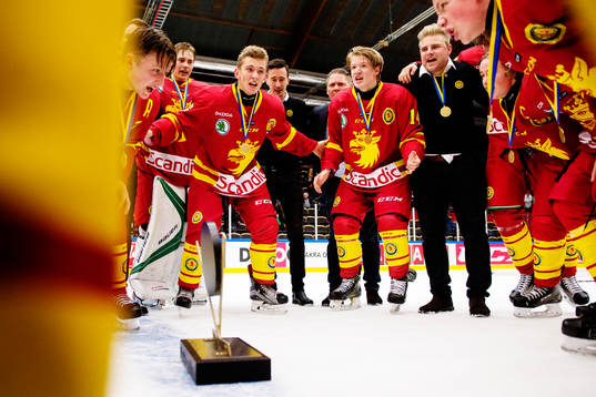 Skånes Oskar Magnusson, Hugo Nilsson, Linus Jönsson och