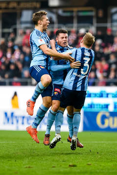 Djurgårdens spelare jublar
