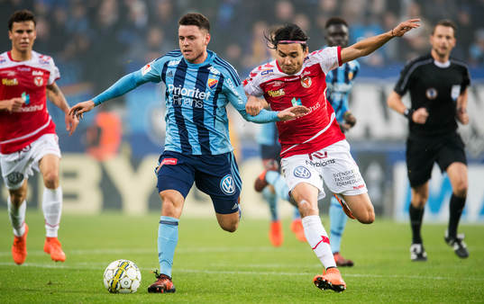 Kalmars Emin Nouri och Djurgårdens Kerim Mrabti