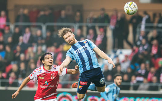 Kalmars Emin Nouri och Djurgårdens Jacob Une Larsson