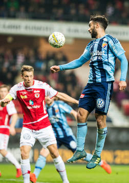 Djurgårdens Othman El Kabir och Kalmars Viktor Elm