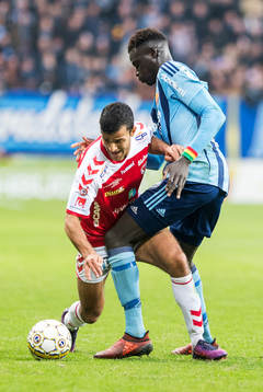 Kalmars Harmeet Singh och Djurgårdens Aliou Badji