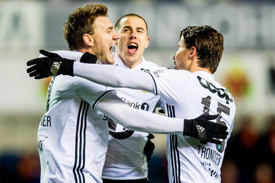 Nicklas Bendtner, Milan Jevtovic and Anders Trondsen of