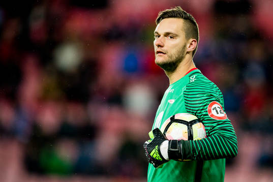 Goalkeeper Piotr Leciejewski of Brann