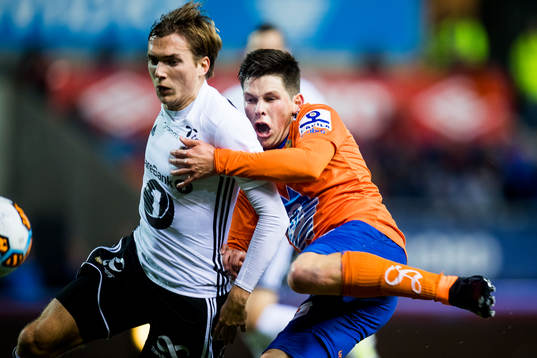 Morten Konradsen of Rosenborg and Sondre Brunstad Fet of