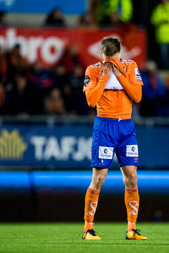 Daniel Leo Gretarsson Schmidt of Aalesund looks dejected