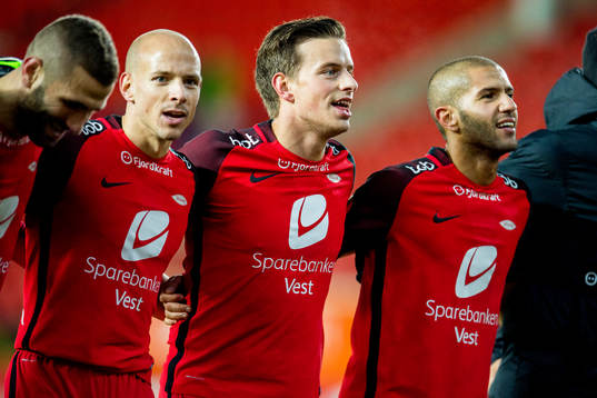 Ruben Kristiansen, Jonas Grønner and Amin Nouri of Brann