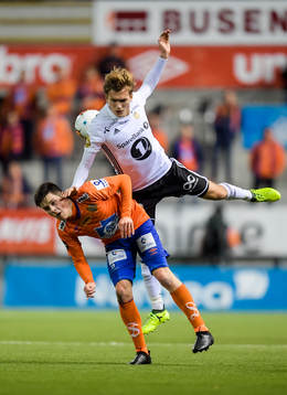 Sondre Brunstad Fet of Aalesund and Morten Konradsen of