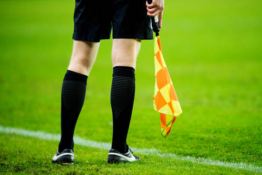 The flag of a linesman