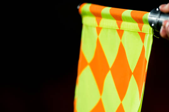 The flag of a linesman