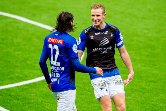 Kristjan Floki Finnbogason of Start celebrates with