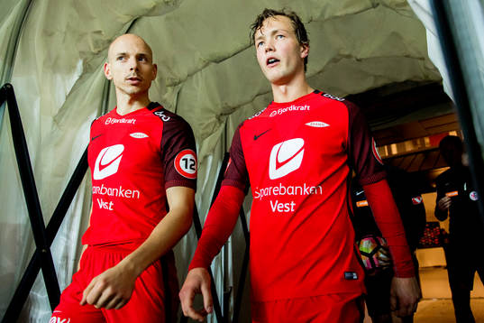 Ruben Kristiansen and Fredrik Haugen of Brann
