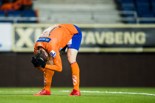 Athanasios Papazoglou of Aalesund reacts
