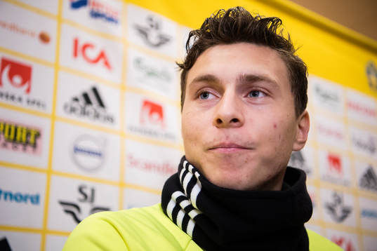 Victor Nilsson Lindelöf i mixed zone