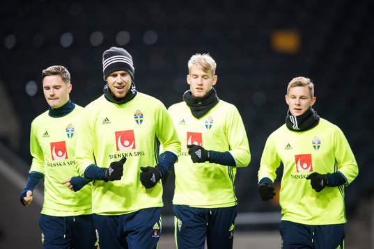 Mikael Lustig, Pontus Jansson, Filip Helander och Emil