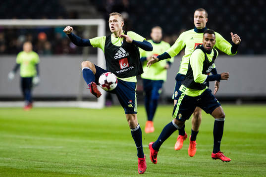 Sveriges Viktor Claesson, Jakob Johansson och Isaac Kiese