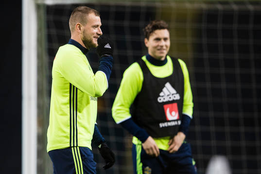 Sveriges John Guidetti och Victor Nilsson Lindelöf