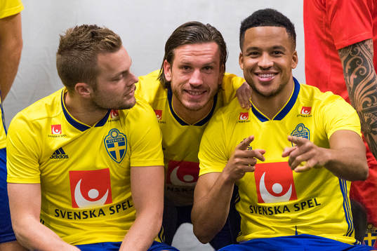 Sveriges Sebastian Larsson, Gustav Svensson och Martin