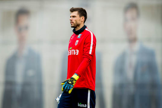 Goalkeeper Rune Almenning Jarstein of Norway