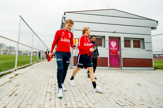 Martin Ødegaard and Mats Møller Dæhli of Norway