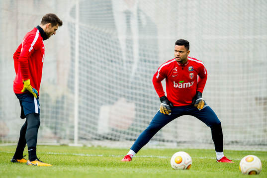 Goalkeepers Rune Almenning Jarstein and Sten Grytebust of