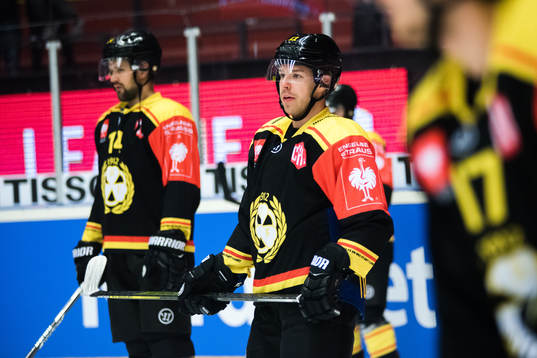 Kevin Clark of Brynäs prior the CHL game between Brynäs