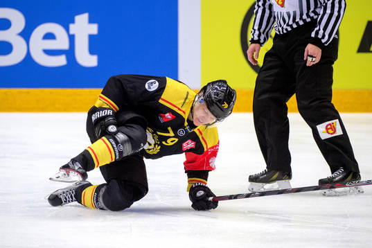 Daniel Mannberg of Brynäs in pain