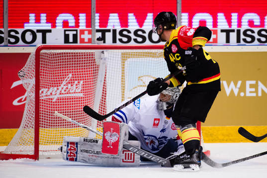 Jacob Blomqvist of Brynäs scores the decisive 1-1 goal