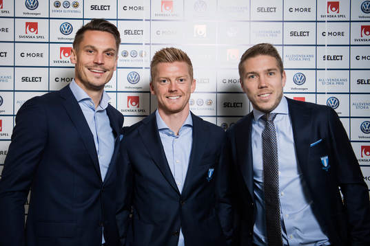 Markus Rosenberg, Anders Christiansen och Anton Tinnerholm,