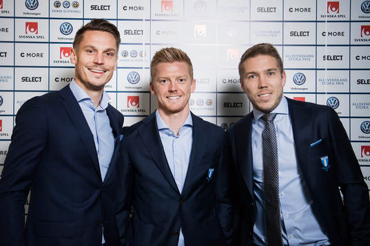 Markus Rosenberg, Anders Christiansen och Anton Tinnerholm,