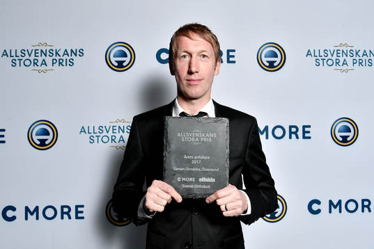 Årets tränare Graham Potter, Östersund tog emot priset