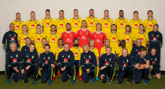 Lagbild av Sveriges fotbollslandslag