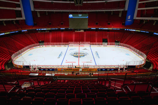 En bild på Globen innan NHL-laget Ottawa Senators