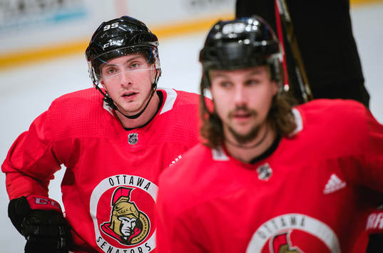 Matt Duchene (vänster) och Erik Karlsson