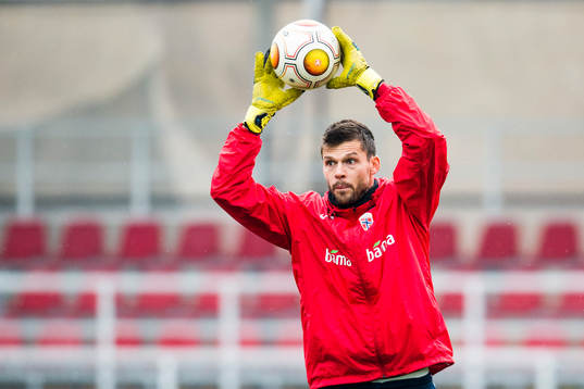 Goalkeeper Rune Almenning Jarstein of Norway