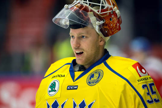 Sveriges målvakt Magnus Hellberg