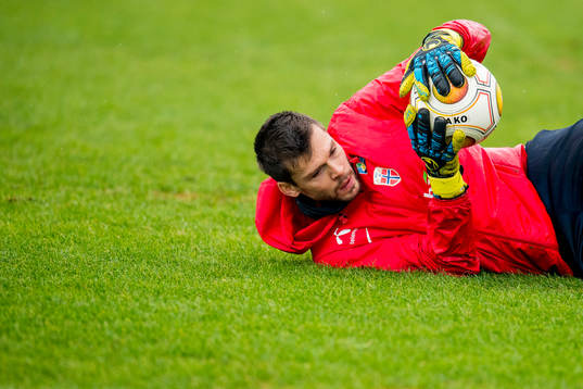 Goalkeeper Rune Almenning Jarstein of Norway