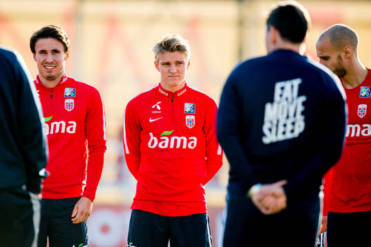 Anders Trondsen and Martin Ødegaard of Norway