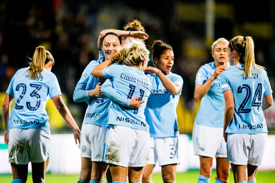Manchester City celebrates 0-3