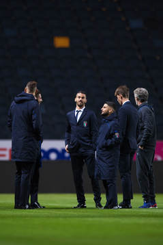 Italiens fotbollslandslag med Lorenzo Insigne gör en